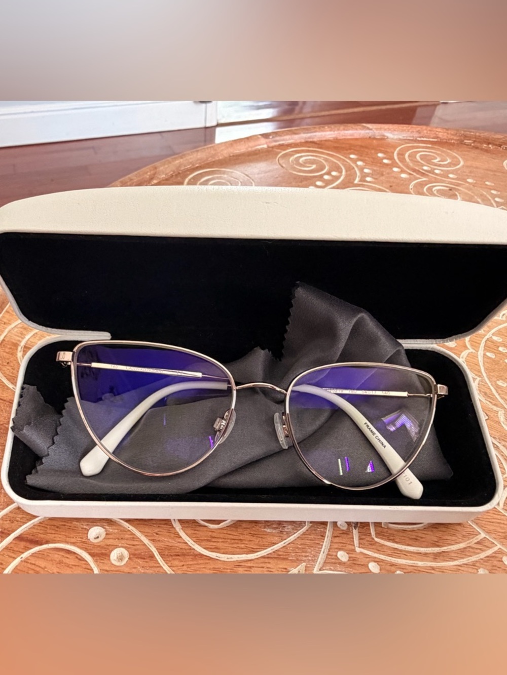 Calvin Klein Women's Metal Cat-Eye Glasses Progressive lenses +1.0